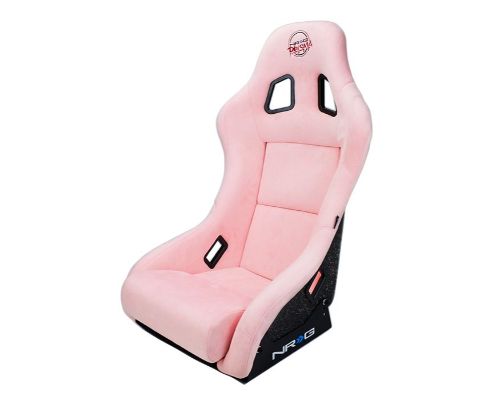 NRG Frp Bucket Seat Prisma ed Pearlized Back All Pink Alcantara Vegan Material Medium