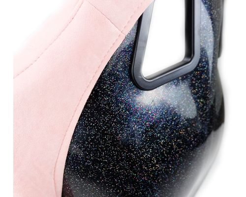 NRG Frp Bucket Seat Prisma ed Pearlized Back All Pink Alcantara Vegan Material Medium