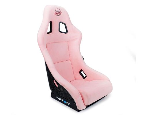 NRG Frp Bucket Seat Prisma ed Pearlized Back All Pink Alcantara Vegan Material Medium