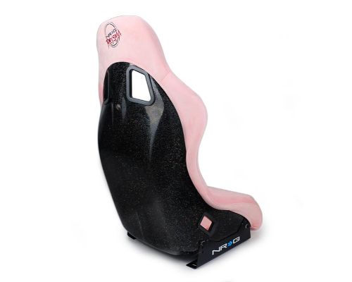 NRG Frp Bucket Seat Prisma ed Pearlized Back All Pink Alcantara Vegan Material Medium