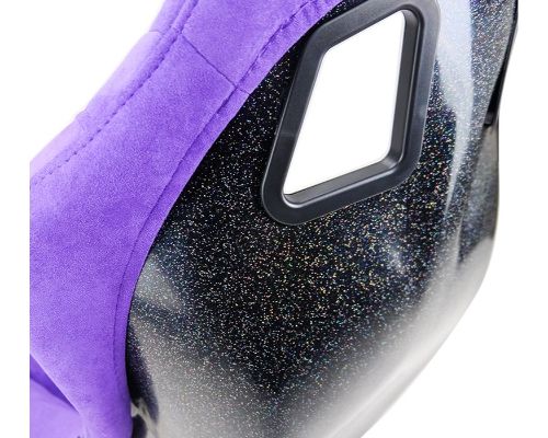NRG Frp Bucket Seat Prisma ed Pearlized Back All Purple Alcantara Vegan Material Medium