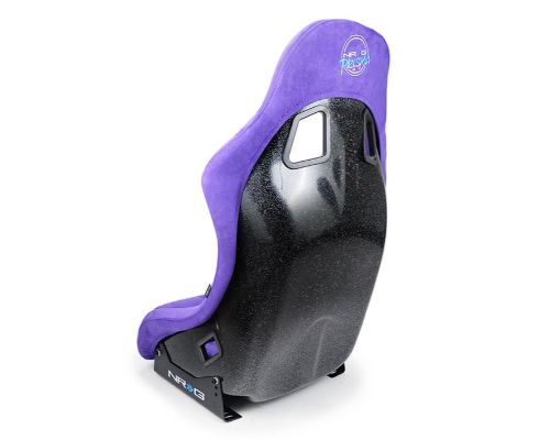 NRG Frp Bucket Seat Prisma ed Pearlized Back All Purple Alcantara Vegan Material Medium