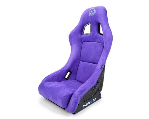 NRG Frp Bucket Seat Prisma ed Pearlized Back All Purple Alcantara Vegan Material Medium