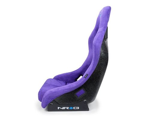 NRG Frp Bucket Seat Prisma ed Pearlized Back All Purple Alcantara Vegan Material Medium