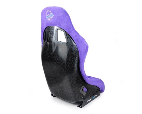 NRG Frp Bucket Seat Prisma ed Pearlized Back All Purple Alcantara Vegan Material Medium