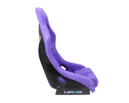 NRG Frp Bucket Seat Prisma ed Pearlized Back All Purple Alcantara Vegan Material Medium