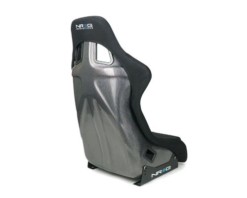 NRG Carbon Fiber Bucket Seat Large Silver