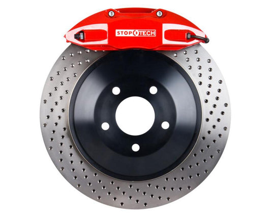 StopTech Big Brake Kit Red Caliper Drilled One-Piece Rotor Front Front