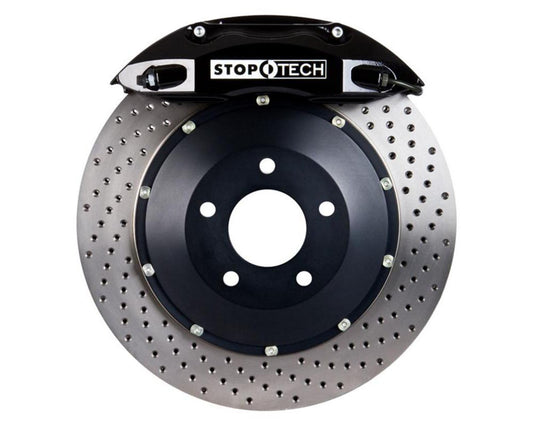 StopTech Big Brake Kit; Black Caliper; Drilled Two-Piece Rotor; Front Acura RSX Front 2002-2006 2.0L 4-Cyl