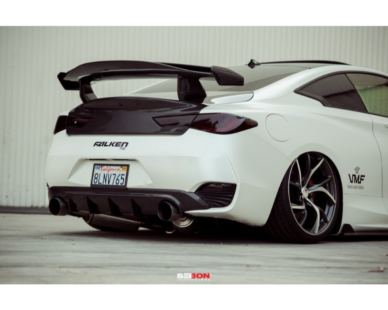 Seibon TB-Style Carbon Fiber Rear Lip Infiniti Q60 2017-2022