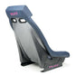NRG GT Retro Bucket Seat - Black PVC Leather Yellow Stitching Yellow Glitter Fiberglass Back