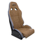 NRG Defender Seat Steel Frame Suspension - Brown w/ Gray Trim w/ Defender Logo - w/ Side Bracket