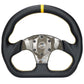 NRG Carbon Fiber Flat Bottom Steering Wheel (320mm) Silver CF Center w/Silver Stitch/Center Mark
