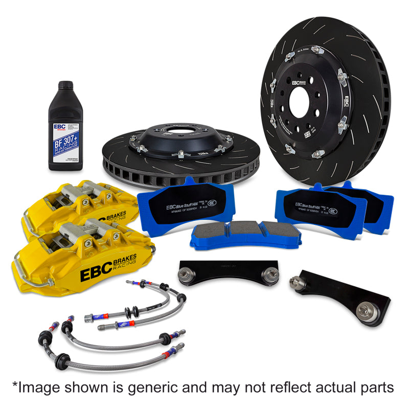 EBC Racing 2022+ Ineos Grenadier Yellow Apollo-6 Calipers 355mm Rotors Front Big Brake Kit