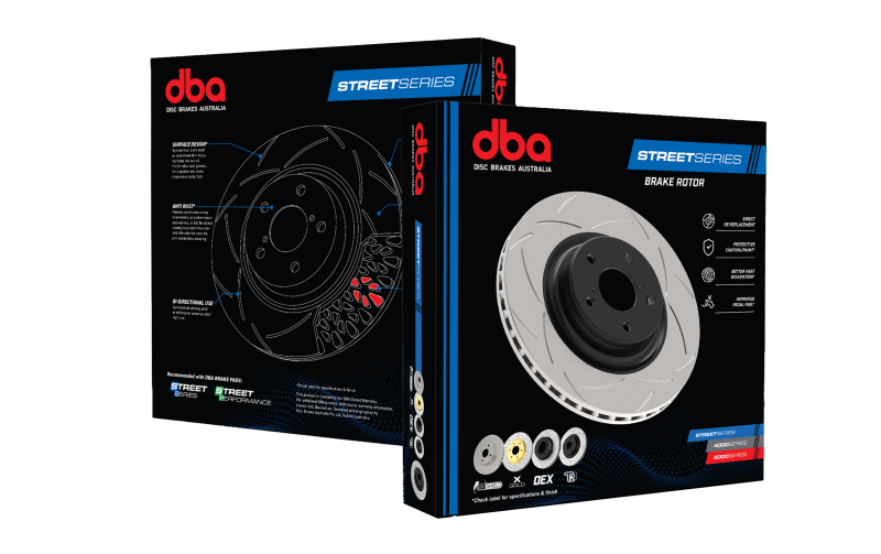 DBA 00-09 Honda S2000 Front Street Series Drilled & Slotted Rotor w/Gold Hat