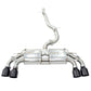 Invidia 2022+ Volkswagen Golf R MK8 76mm R400 Valved Cat Back Exhaust Straight Cut Black Tips