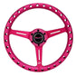 NRG Aluminum Steering Wheel 330mm - Extra Light - Ergonomic Grip - Anadized Pink