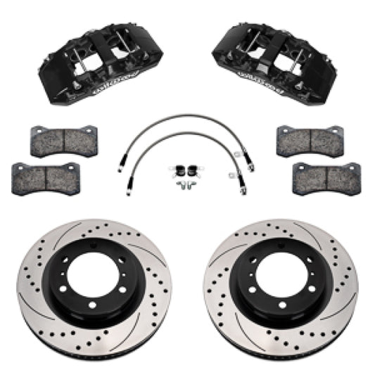Wilwood 24-25 Toyota Tacoma Front Aero6-DM Big Brake Kit 13.38 In SRP Drilled Slotted Rotor/w Lines