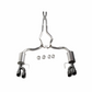 Roush 18-23 Mustang 5.0L V8 Black Tip Cat Back Exhaust Kit (Quad Tip Non-Active)