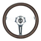 NRG Classic Wood Grain Wheel - 350mm 3 Chrome Silver Spokes Oak Color Wood