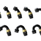 GReddy AN06 120 DEGREE HOSE END SWIVEL BLACK/GOLD ANODIZED