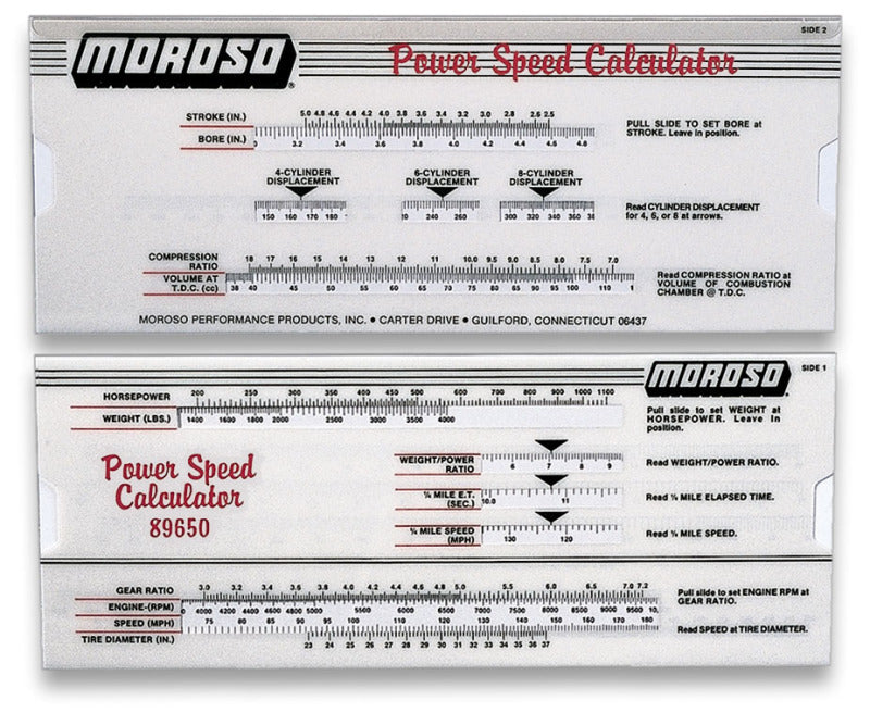 Power Speed Chart For Module Moroso Power-Speed Calculator – Built2Race