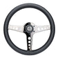 NRG Light Weight Gaming Steering Wheel - Driftz 350mm 3 Black Chrome Spokes Perforated Leather
