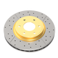 DBA 00-09 Honda S2000 Front Street Series Drilled & Slotted Rotor w/Gold Hat