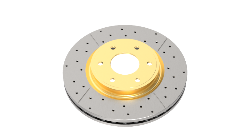 DBA 00-09 Honda S2000 Front Street Series Drilled & Slotted Rotor w/Gold Hat