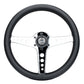 NRG Light Weight Gaming Steering Wheel - Driftz 350mm 3 Chrome Spokes Perforated Leather
