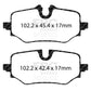 EBC 23-26 BMW X1 (U11) 2.0L (t) Redstuff Rear Brake Pads