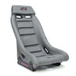 NRG GT Retro Bucket Seat -Gunmetal PVC Leather Gunmetal Stitching Multicolor Fiberglass Back Glitter