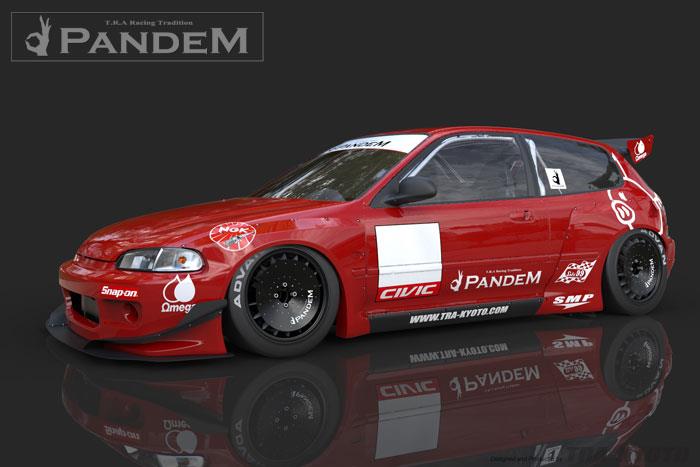GReddy Pandem 92-98 Honda Civic Hatchback (EG) Rocket Bunny Full Wide-Body Aero Kit V1.5