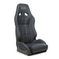 NRG Defender Water Resistant Steel Frame Suspension Seats Black w/ Black Trim & Yellow Embroidery