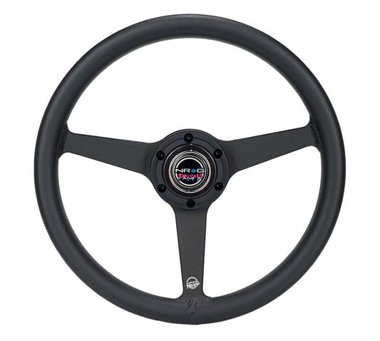 NRG Aluminum Steering Wheel 330mm - Heritage Solid Spoke - Ergonomic Grip - Anadized Black