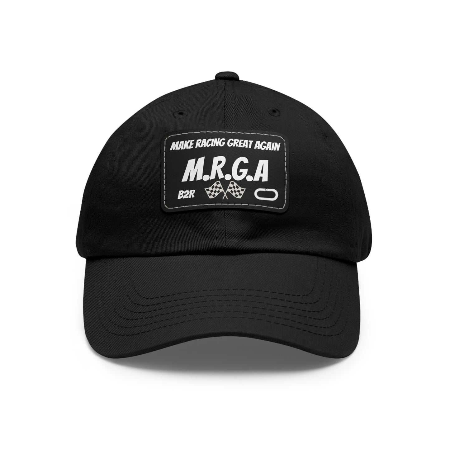 Make Racing Great Again (M.R.G.A) Dad Hat with Leather Patch, For Racing Fans, Gift for Father's Day, 4th of July