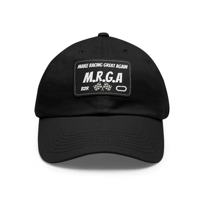 Make Racing Great Again (M.R.G.A) Dad Hat with Leather Patch, For Racing Fans, Gift for Father's Day, 4th of July