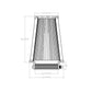 aFe POWER Universal Clamp-On Air Filter w/ D2 Dura-Dry Media - 4.5in F x 7in B x 4.75in T x 9in H