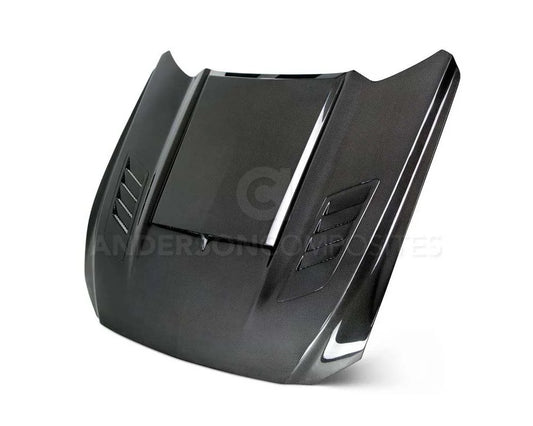 Anderson Composites Carbon Fiber Hood Ram Air Style Ford Mustang 2015-2023