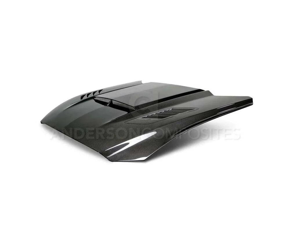 Anderson Composites Carbon Fiber Hood Ram Air Style Ford Mustang 2015-2023