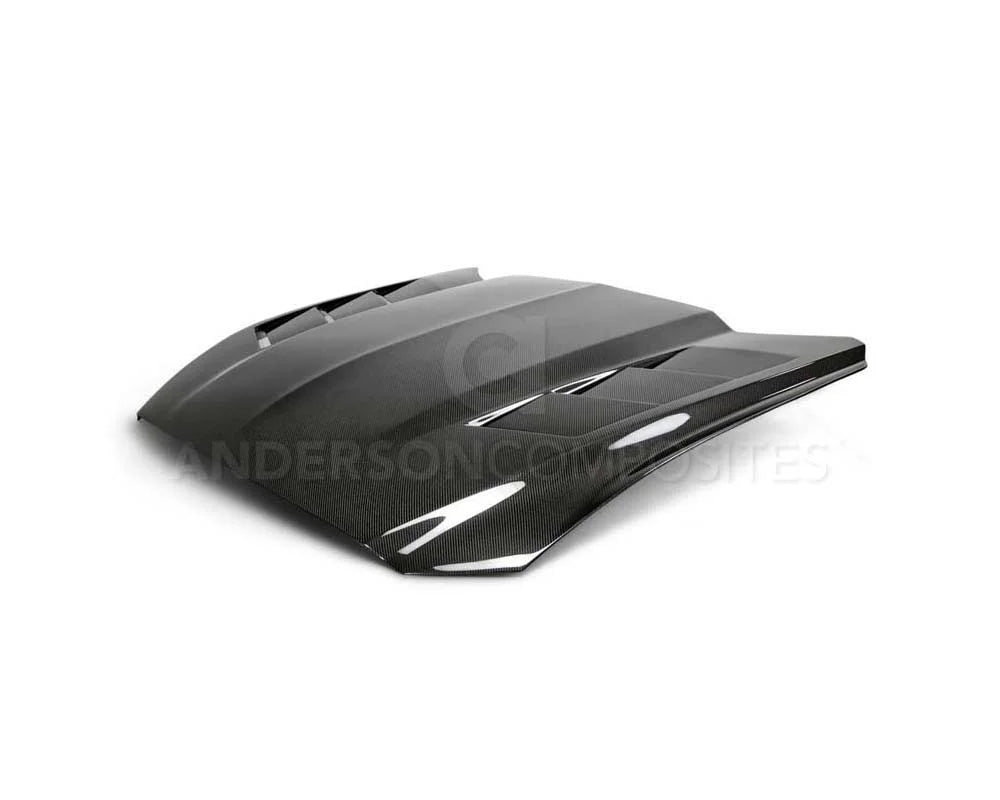 Anderson Composites Carbon Fiber Heat Extractor Hood Ford Mustang 2015-2017