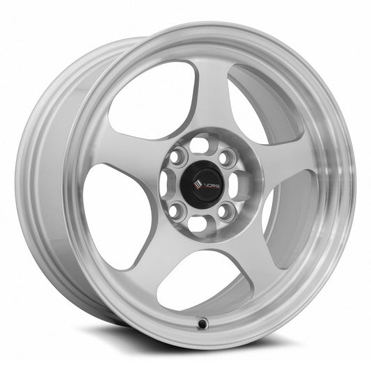 Vors SP1 15x7 4x100 35 Silver Machine Face Lip