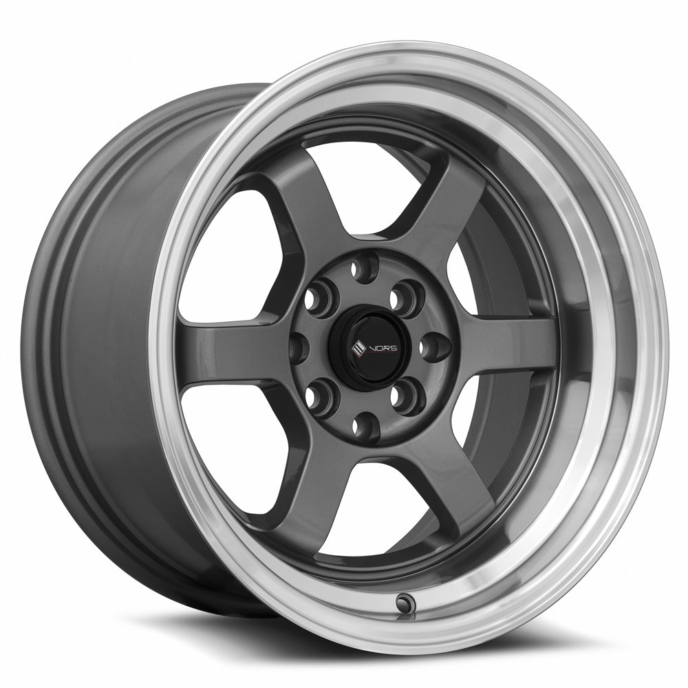 Vors TR7 15x8 4x100/4x114.3 0 Gun Metal Graphite Machine Lip