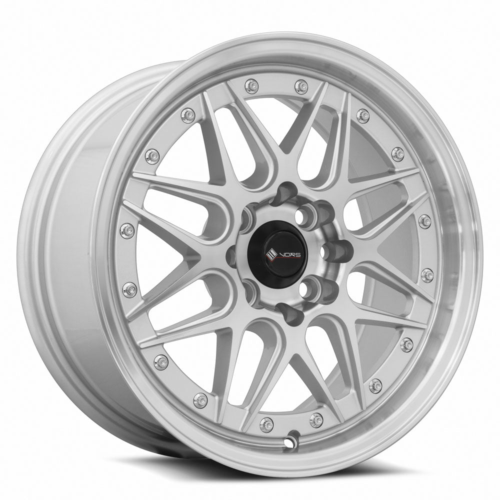 Vors VR7 16x7 4x100/4x114.3 38 Silver Machine Face Lip Chrome Rivet