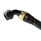 GReddy AN08 60 DEGREE HOSE END SWIVEL BLACK/GOLD ANODIZED
