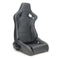 NRG Omega Reclinable Racing Seat (Pair) Black with Black Carbon Vinyl Back