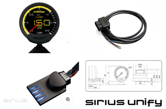GReddy Sirius OBD Set (Turbo Unify) - 74mm