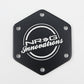 NRG Carbon Fiber w/ Blue Texalium Fabrics Horn Delete Button Circular Logo Front/ Back