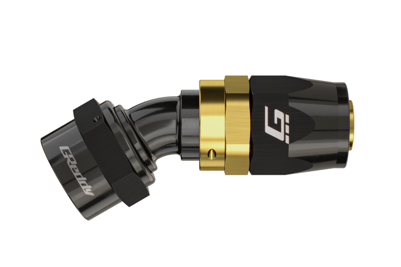 GReddy AN16 30 DEGREE HOSE END SWIVEL BLACK/GOLD ANODIZED