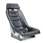 NRG GT Retro Bucket Seat - Black PVC Leather Black Stitching Multicolor Fiberglass Back w/ Glitter